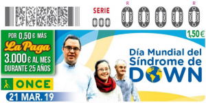 Cupón ONCE por el día mundial del Síndrome de Down